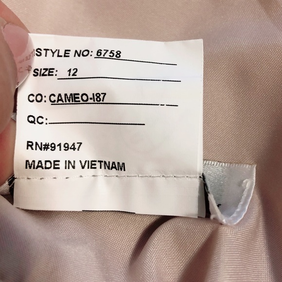 AFTER SIX | Bateau Neck Trumpet Gown - Picture 6 of 8